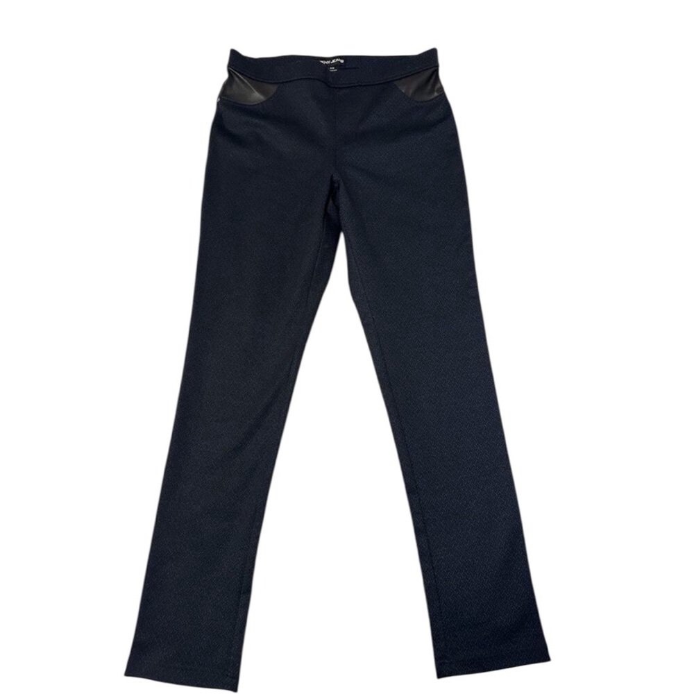Womens DKNY Jeans navy Textured Pull On Trousers‎ Pants Size M